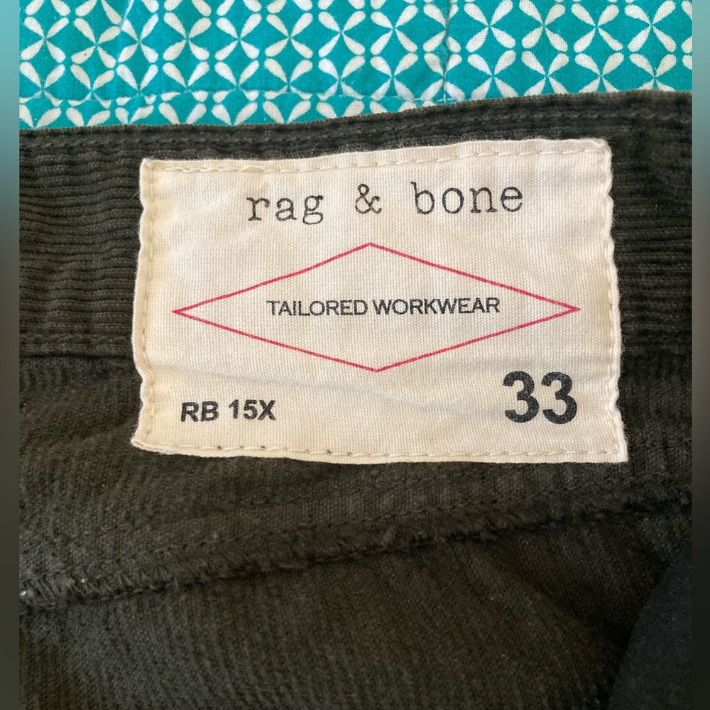 Rag And Bone Corduroy Button Closure Men Pants Si… - image 5